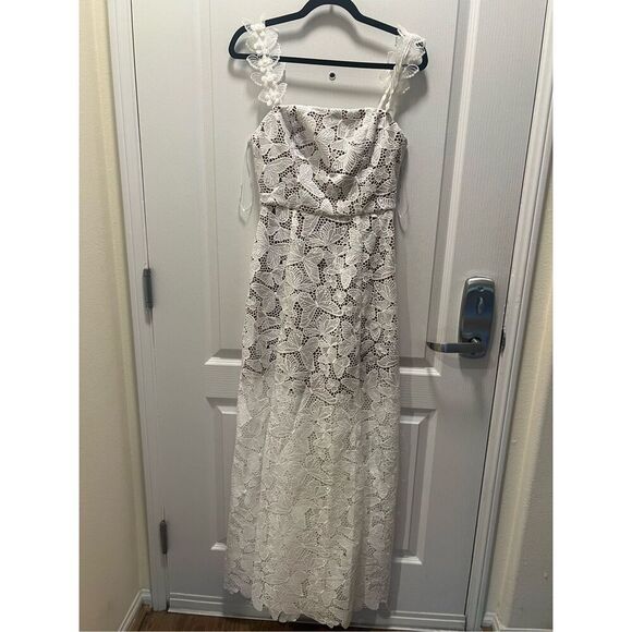 ELLIATT Symi Lace Maxi Dress In White Bridal Bachelorette 👗size S NWT$448 - Picture 11 of 13